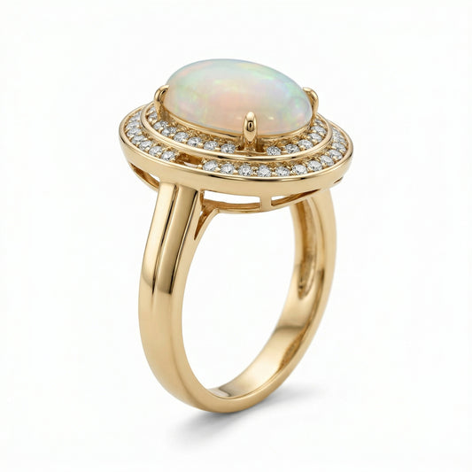 Opal Swirl Ring