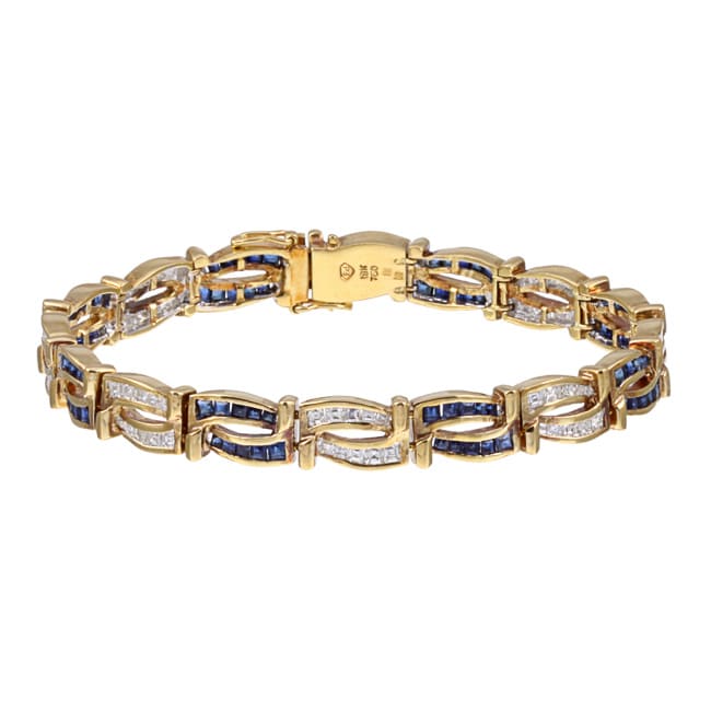 Old School Diamond/Sapphire Bracelet