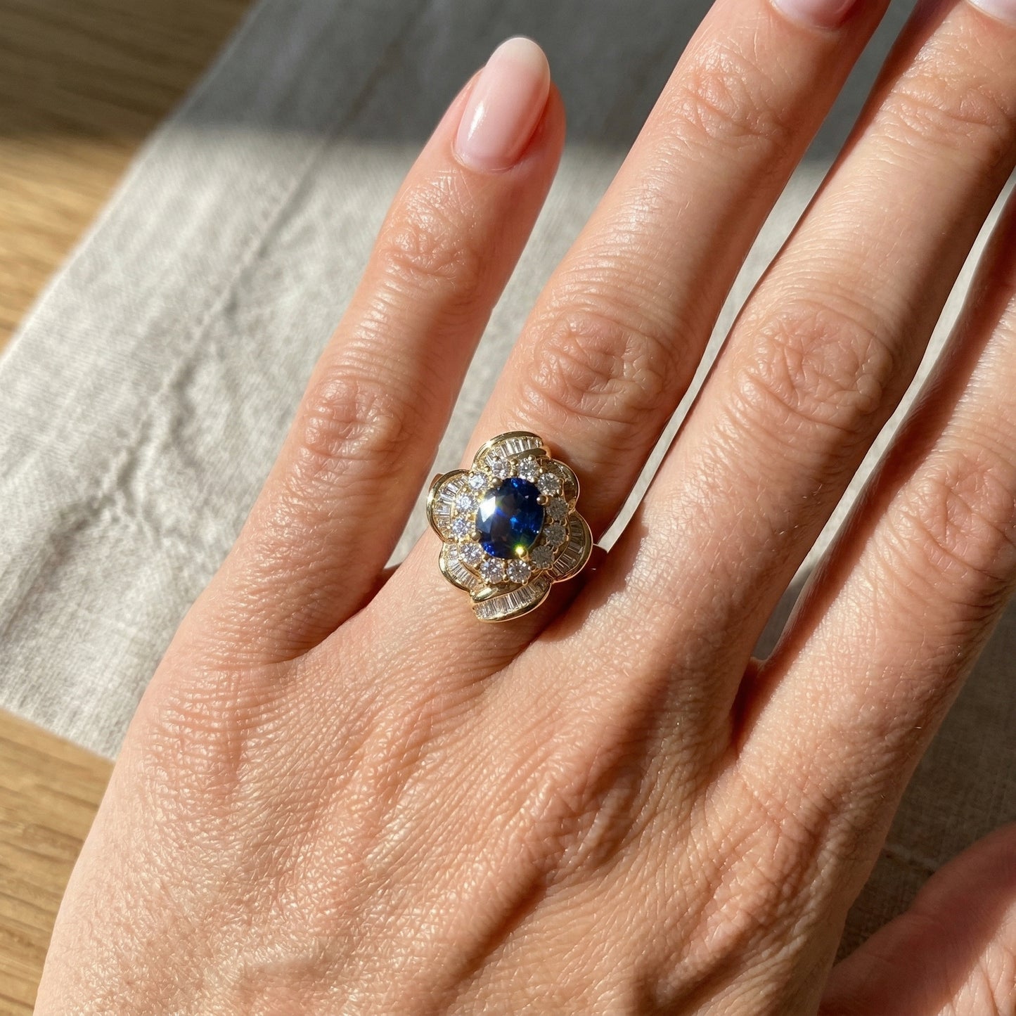 Vintage Sapphire Diamond Ring