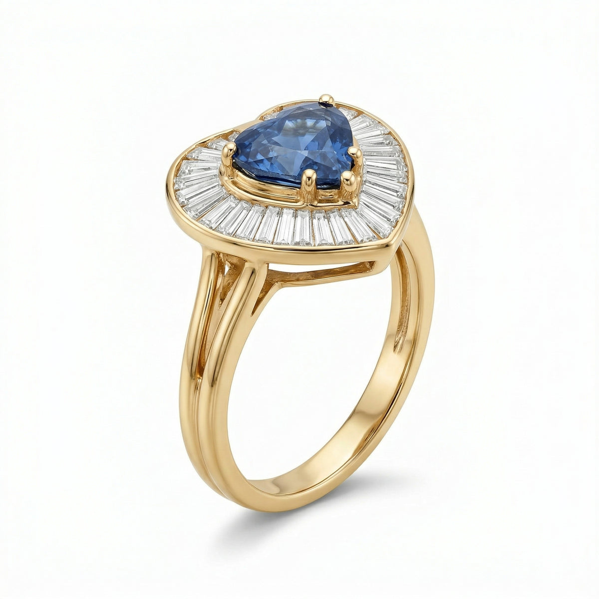 Sapphire Heart Ring