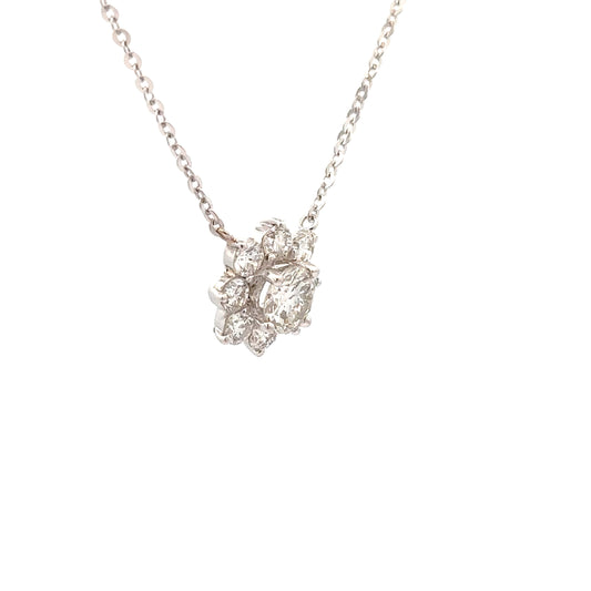 Diamond Flower Necklace