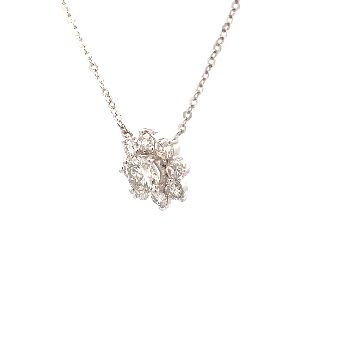 Diamond Flower Necklace
