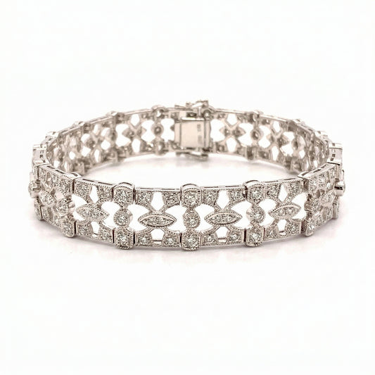 Vintage Diamond Stiff Bracelet