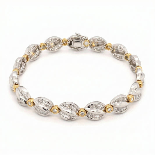 2-Tone Vintage Diamond Bracelet