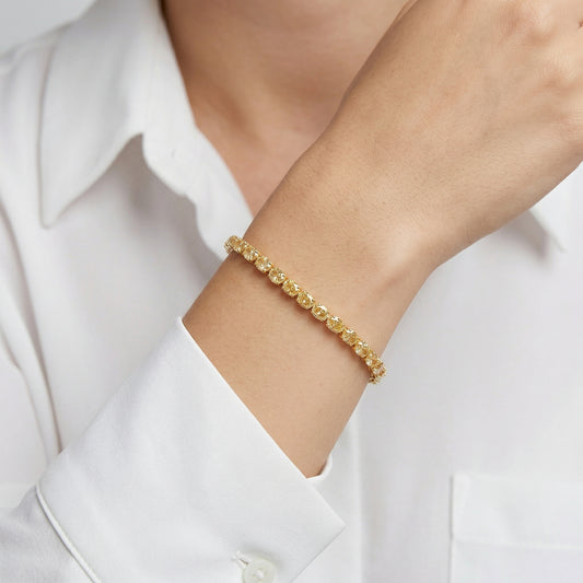 Oval Yellow Diamond Bracelet