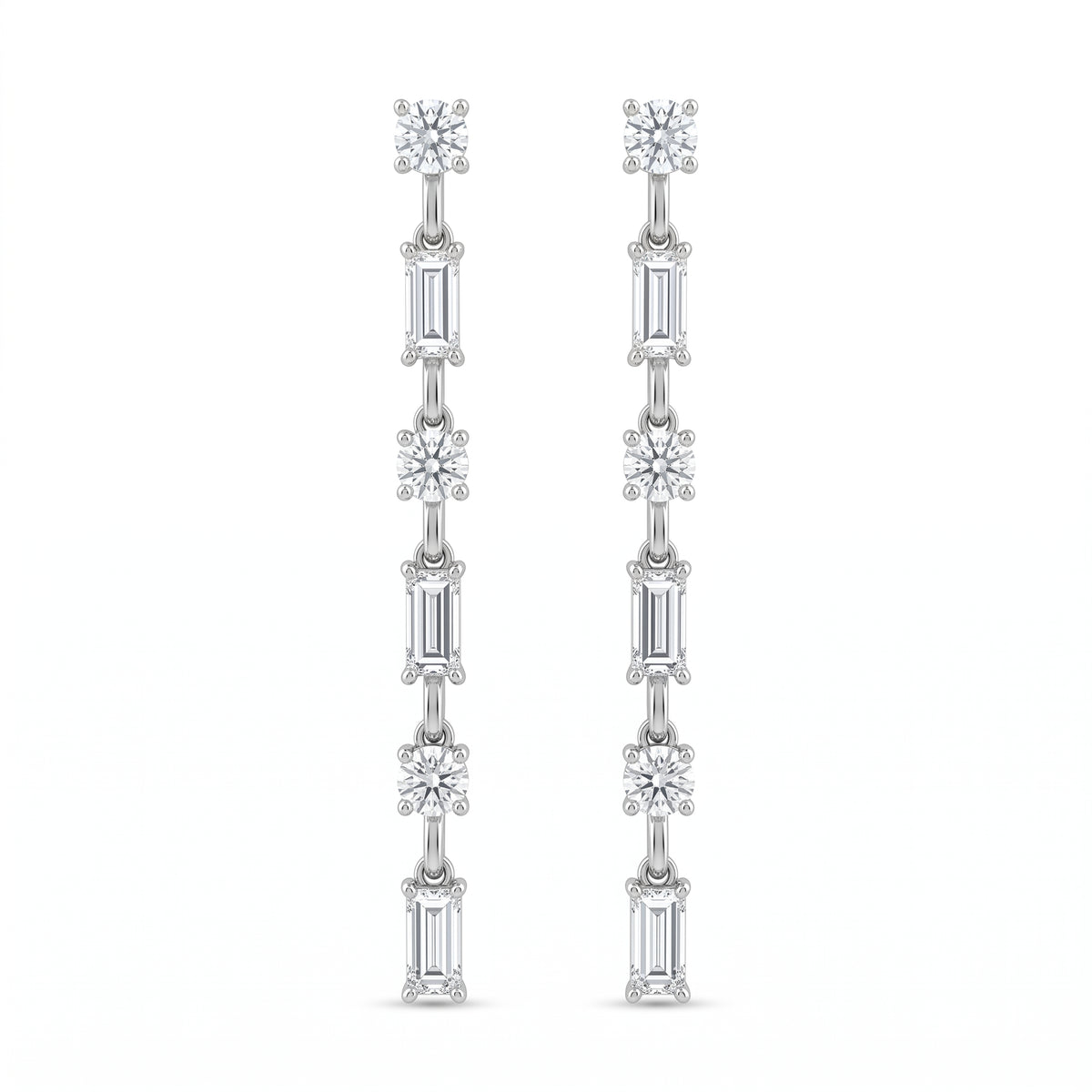 Diamond Long Dangle Earrings