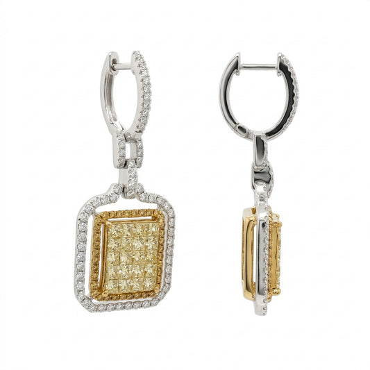 Fancy Yellow Diamond Earrings