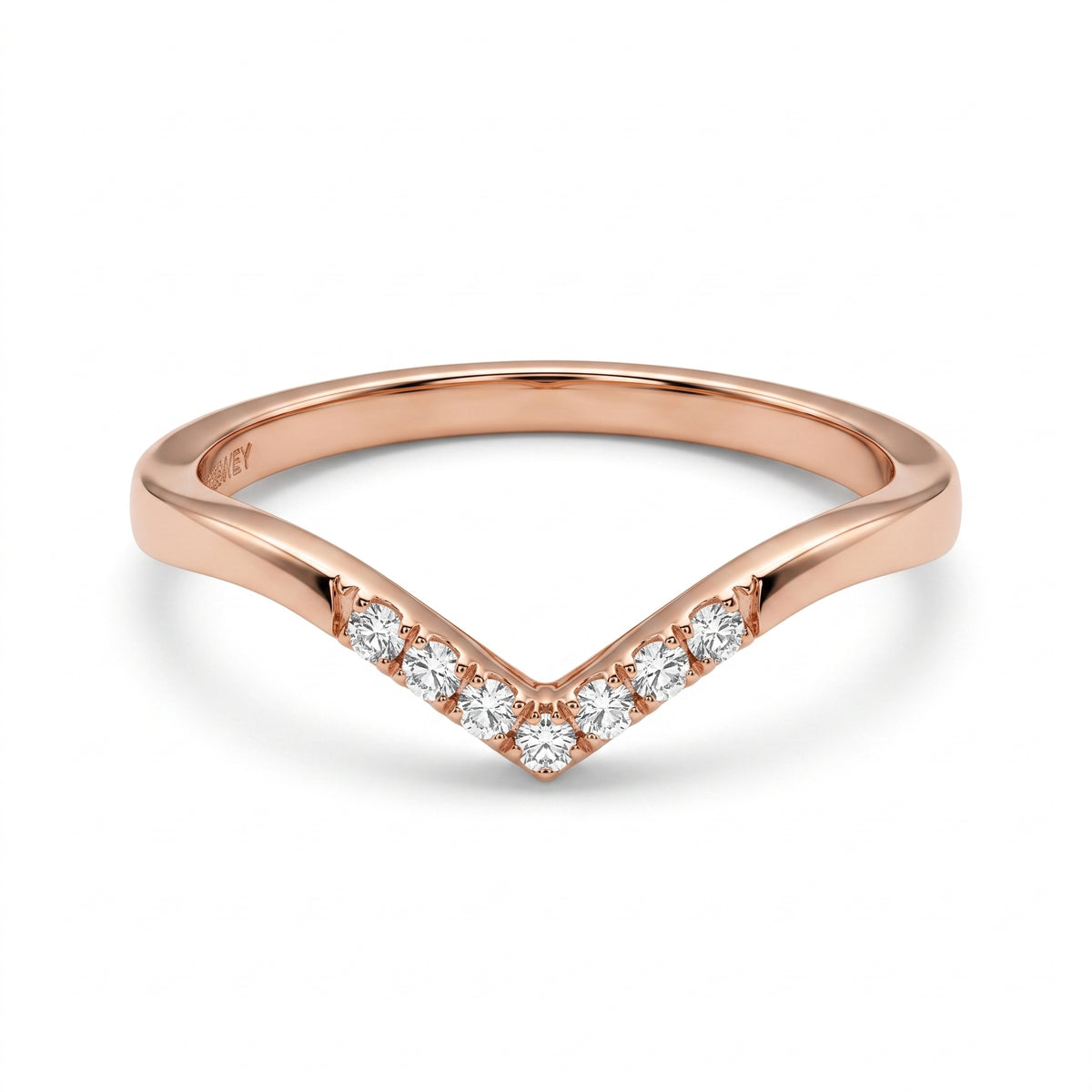 7-Diamond Stacked V Ring