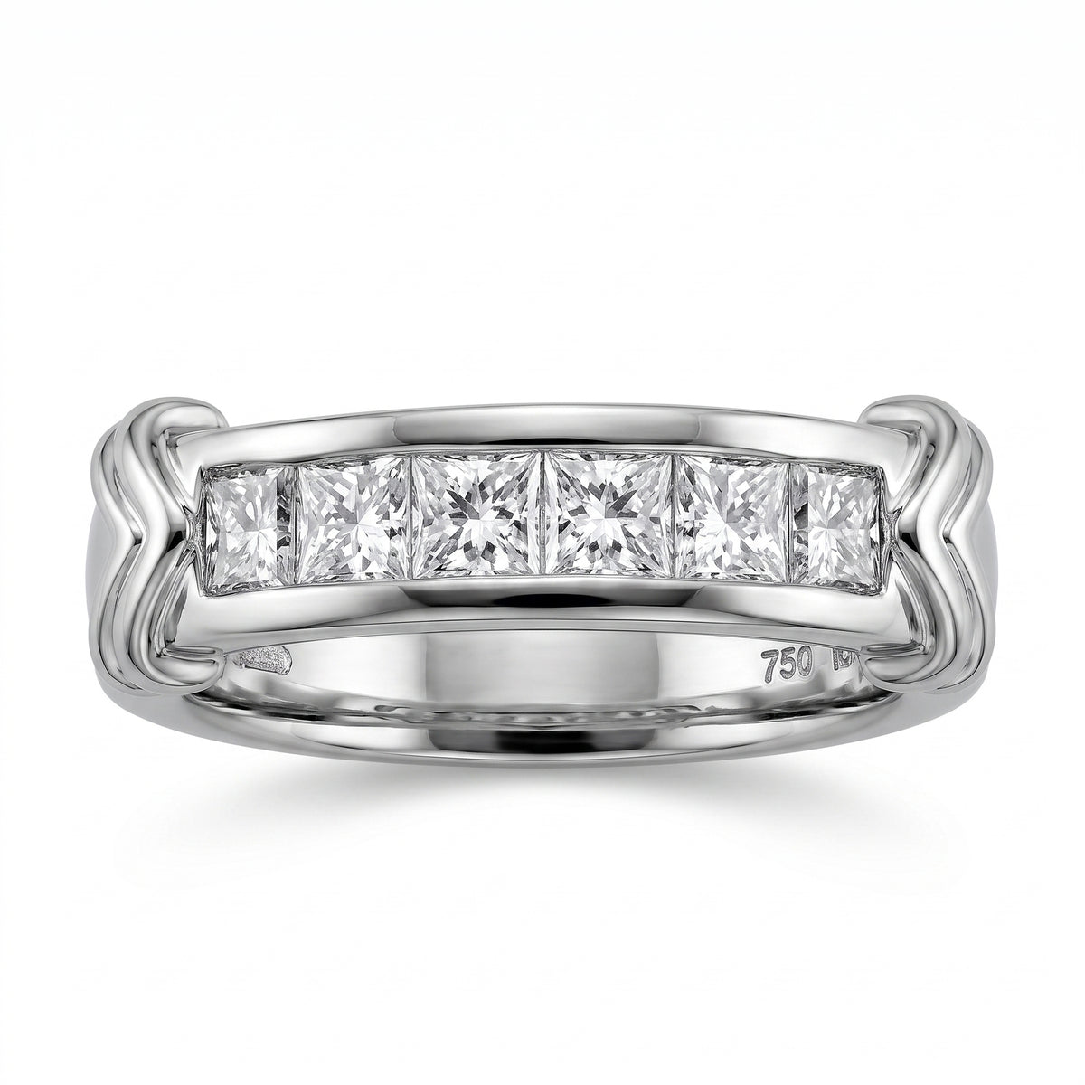 6 Princess-Cut Diamond Channel-Set Band Ring