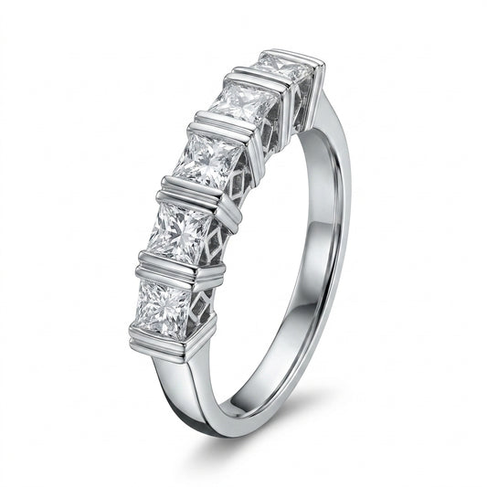 5 Princess-Cut Diamond Band Ring