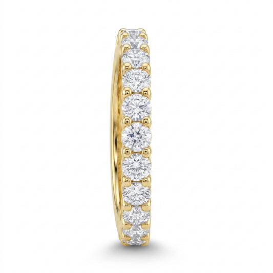 13-Diamond Prong-Set Band Ring