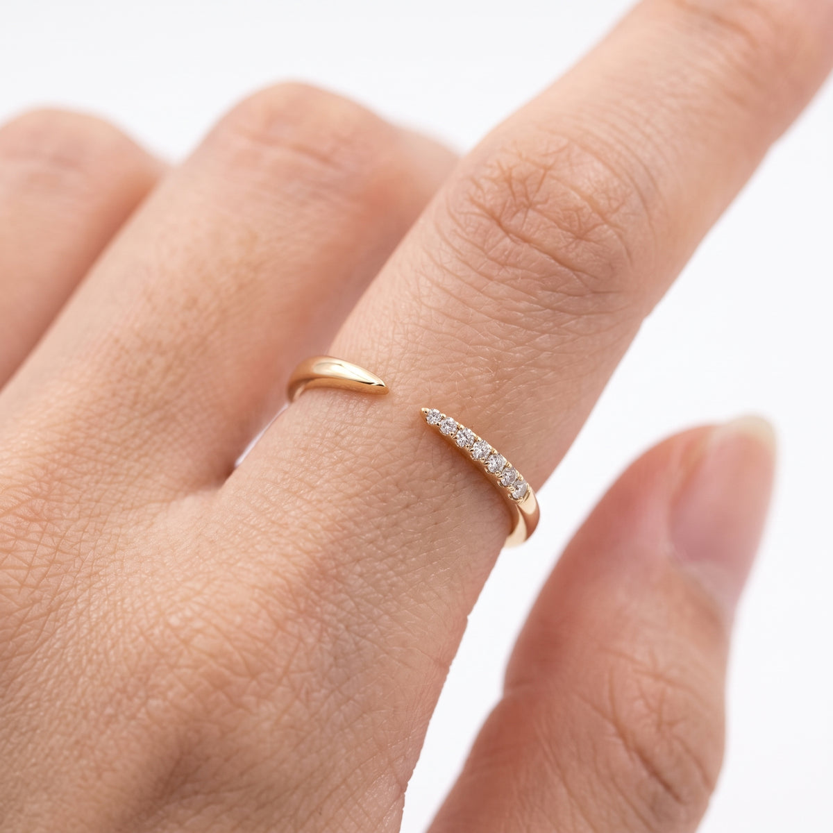 9-Diamond Open Shank Ring