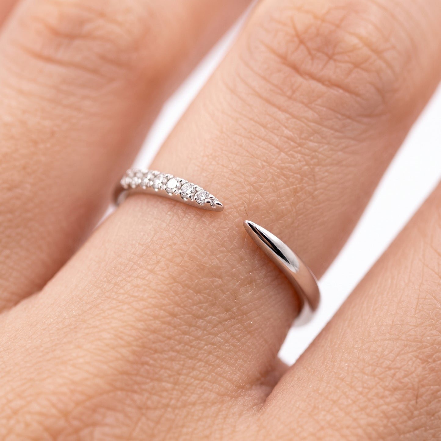 9-Diamond Open Shank Ring