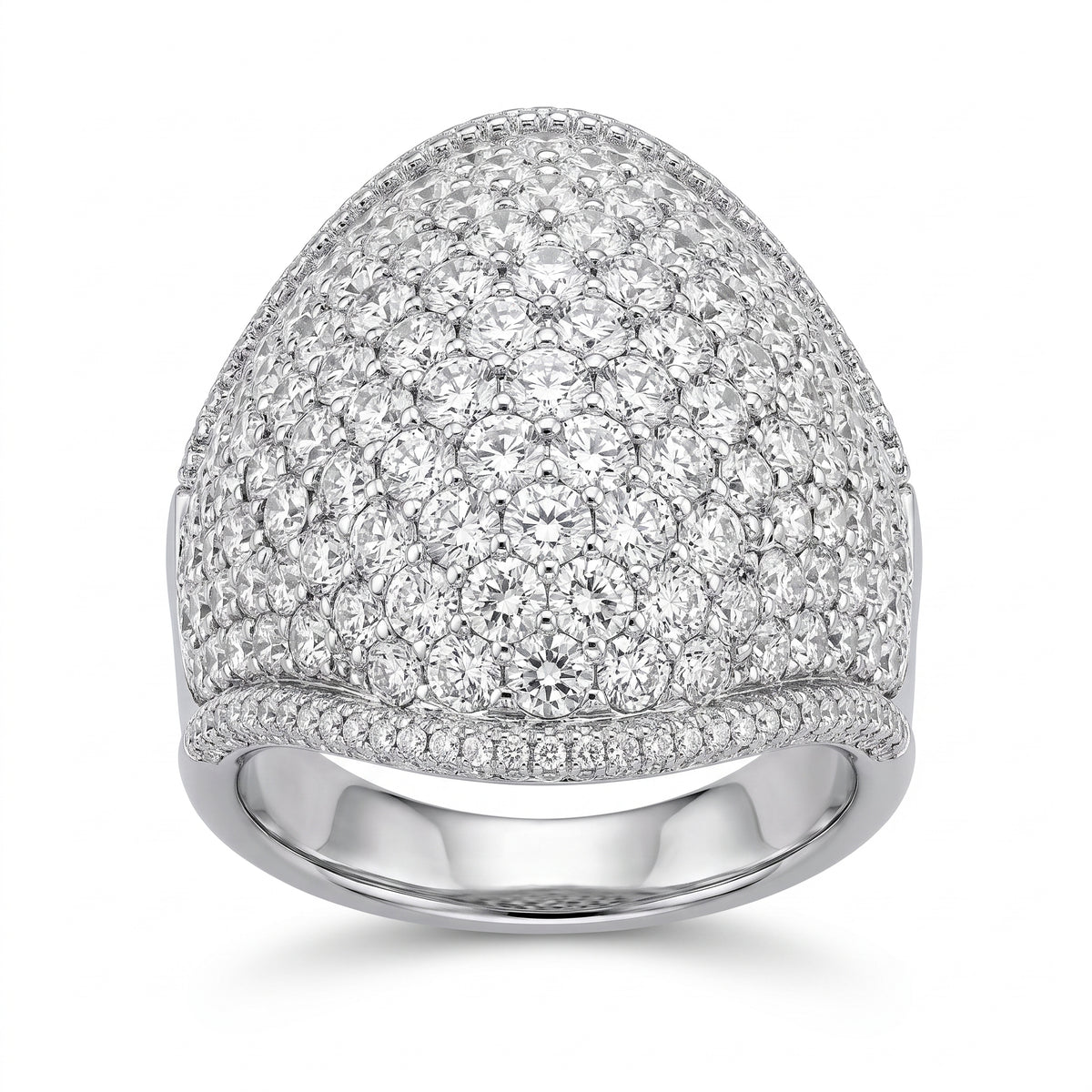 7.18ct Diamond Pavé Dome Cocktail Ring