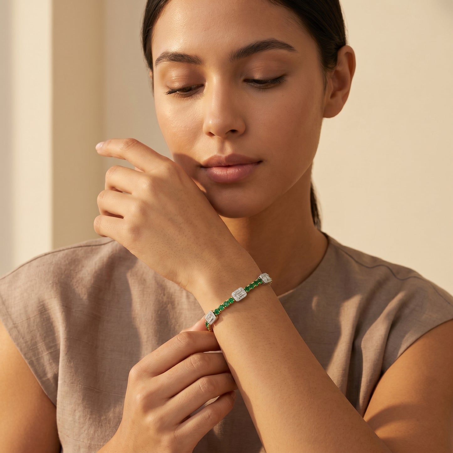 Emerald Muse Tennis Bracelet