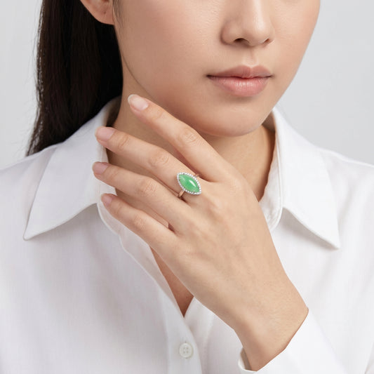 Marquise Jade Ring