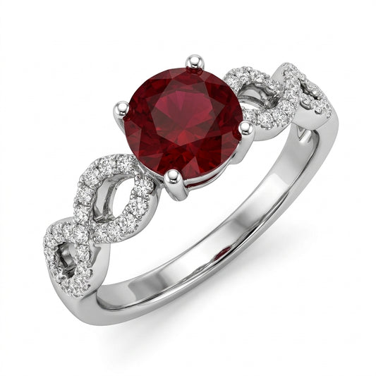 Oval Ruby & 44-Diamond Ring