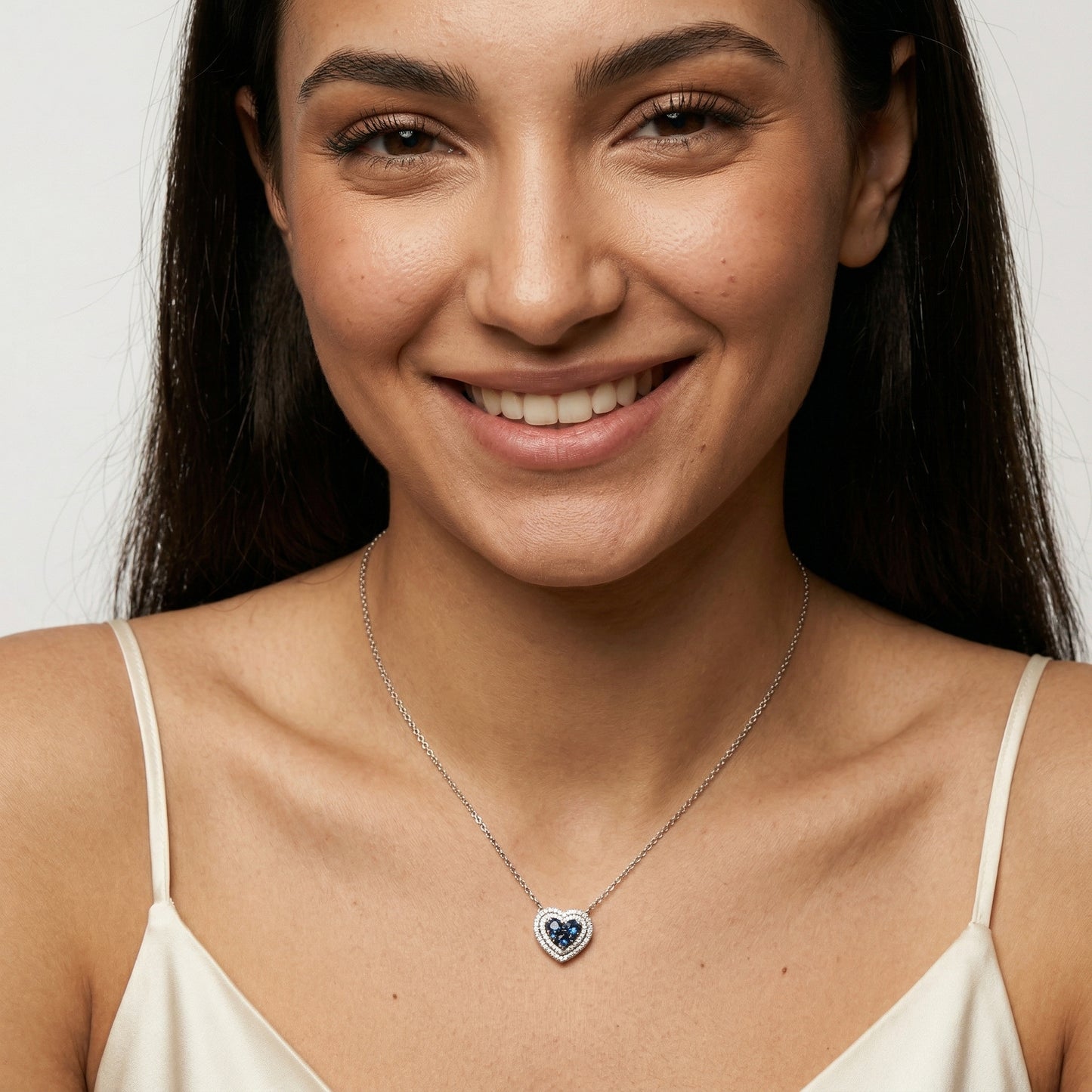 Sapphire Heart Necklace