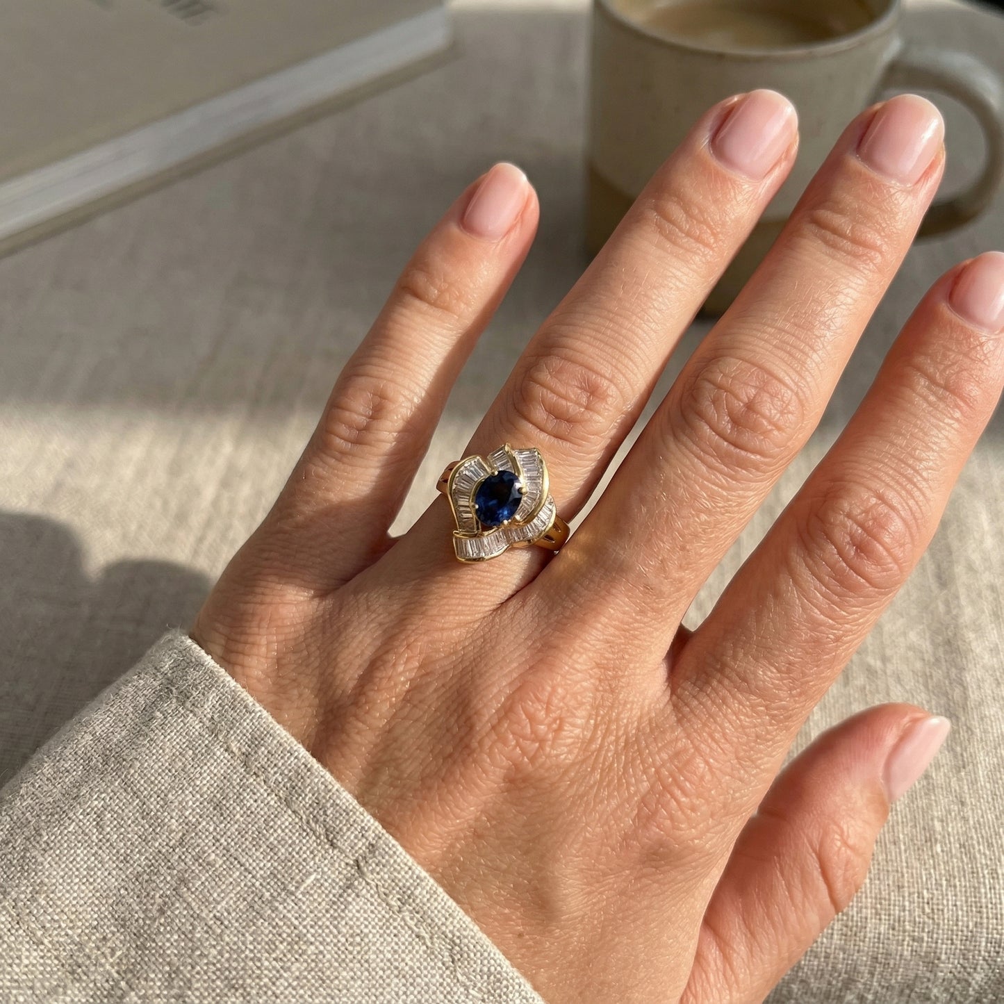 Vintage Sapphire Baguette Ring
