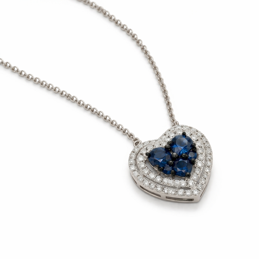 Sapphire Heart Necklace