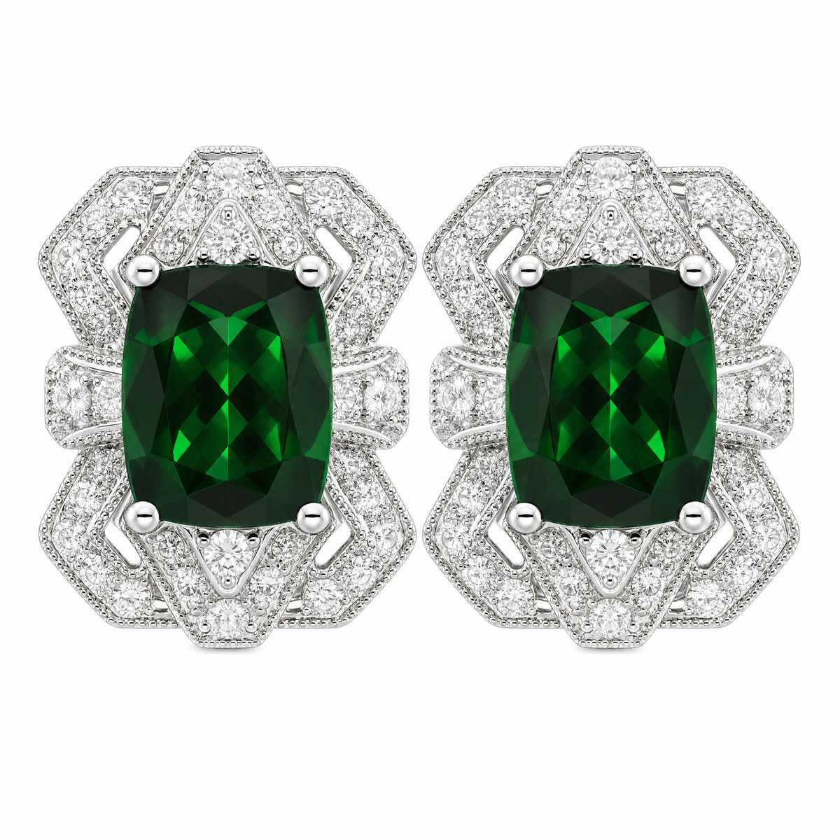 Vintage Green Tourmaline Earrings