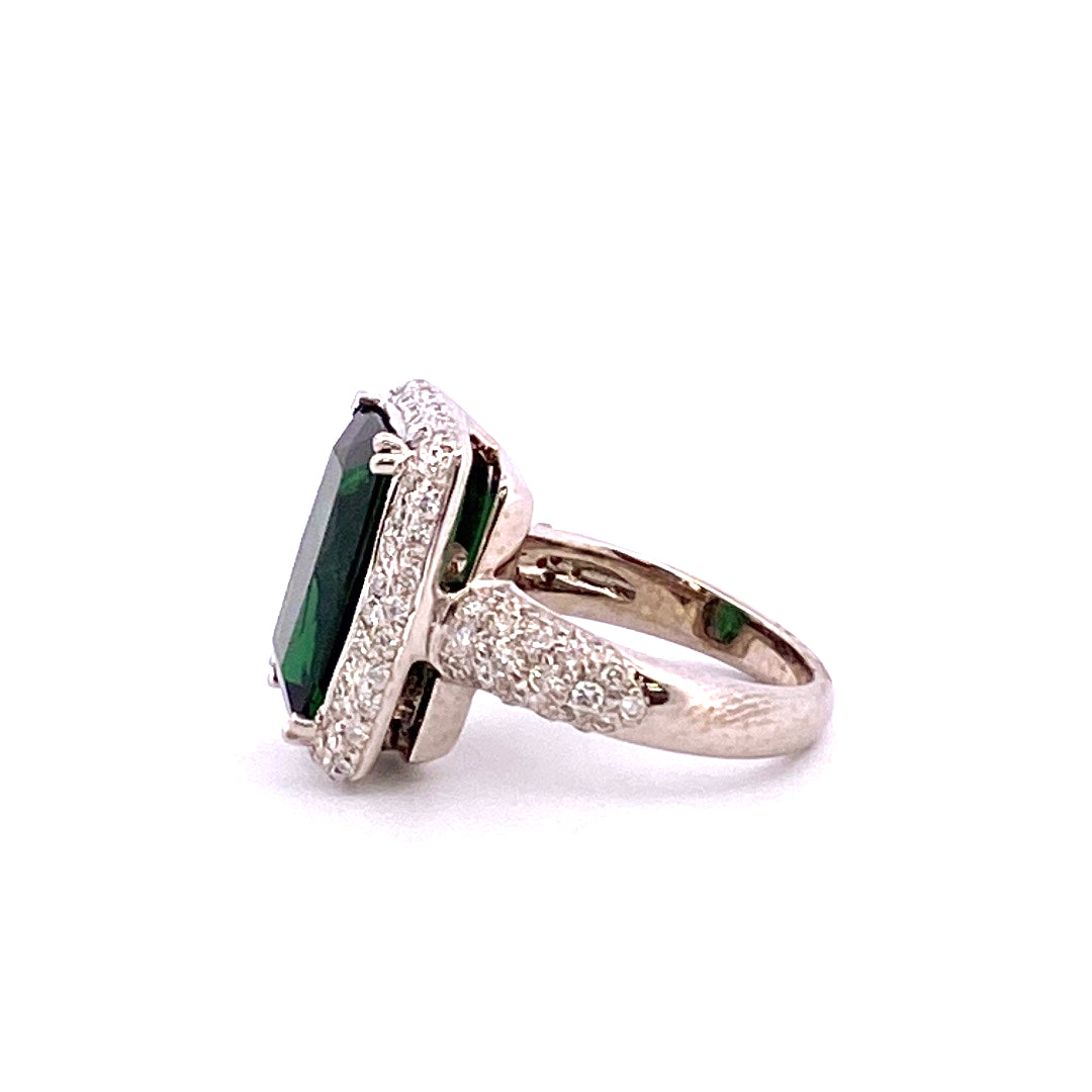 7.92ct Green Tourmaline Ring
