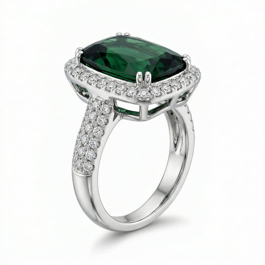 7.92ct Green Tourmaline Ring