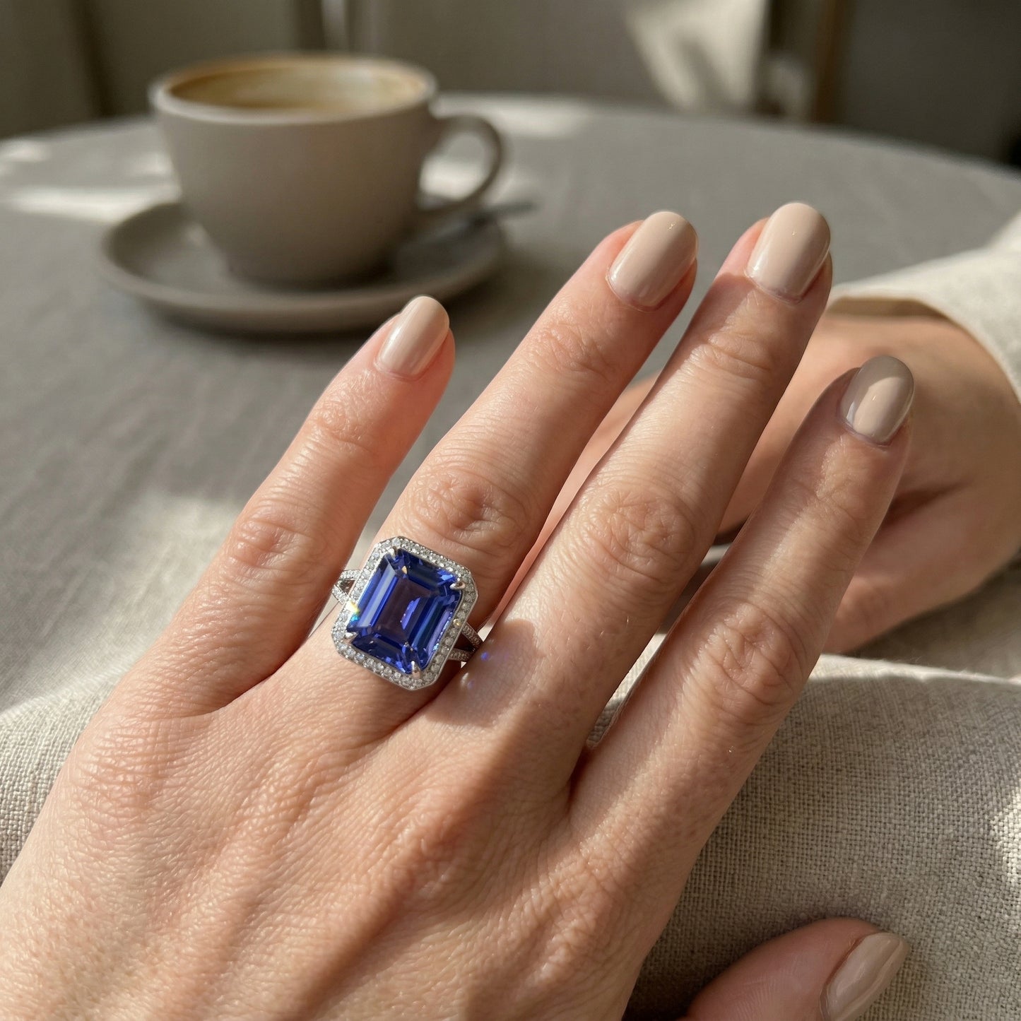 Tanzanite Emerald cut Ring