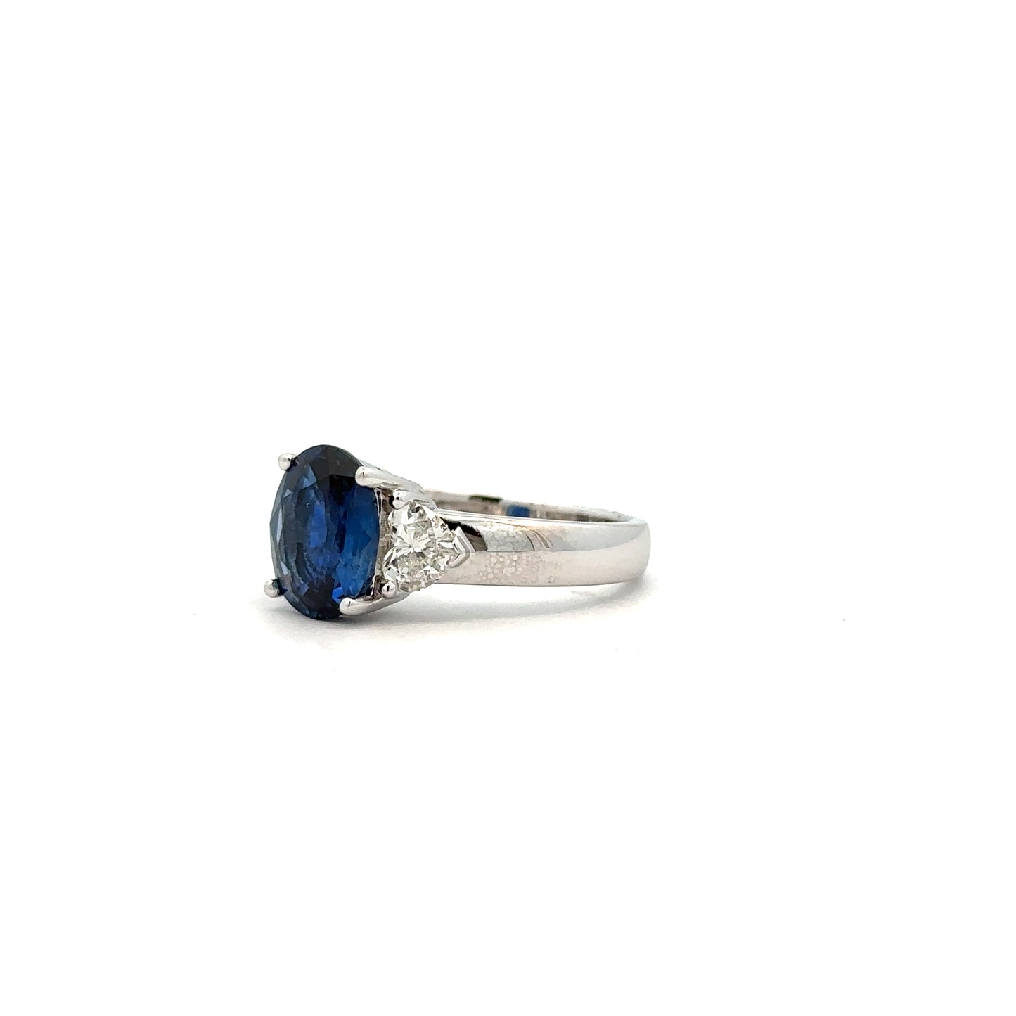 Sapphire & Diamond Heart Ring