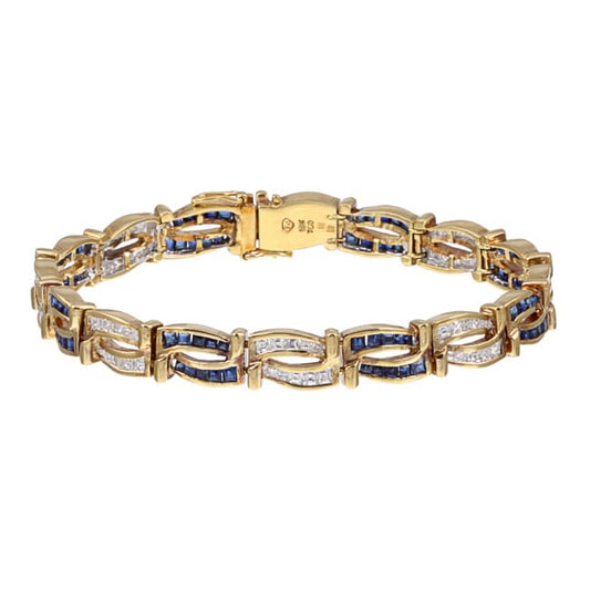 Old School Diamond/Sapphire Bracelet