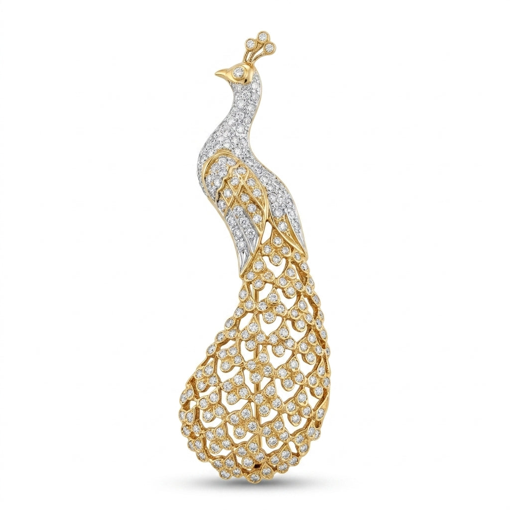 Peacock Brooch