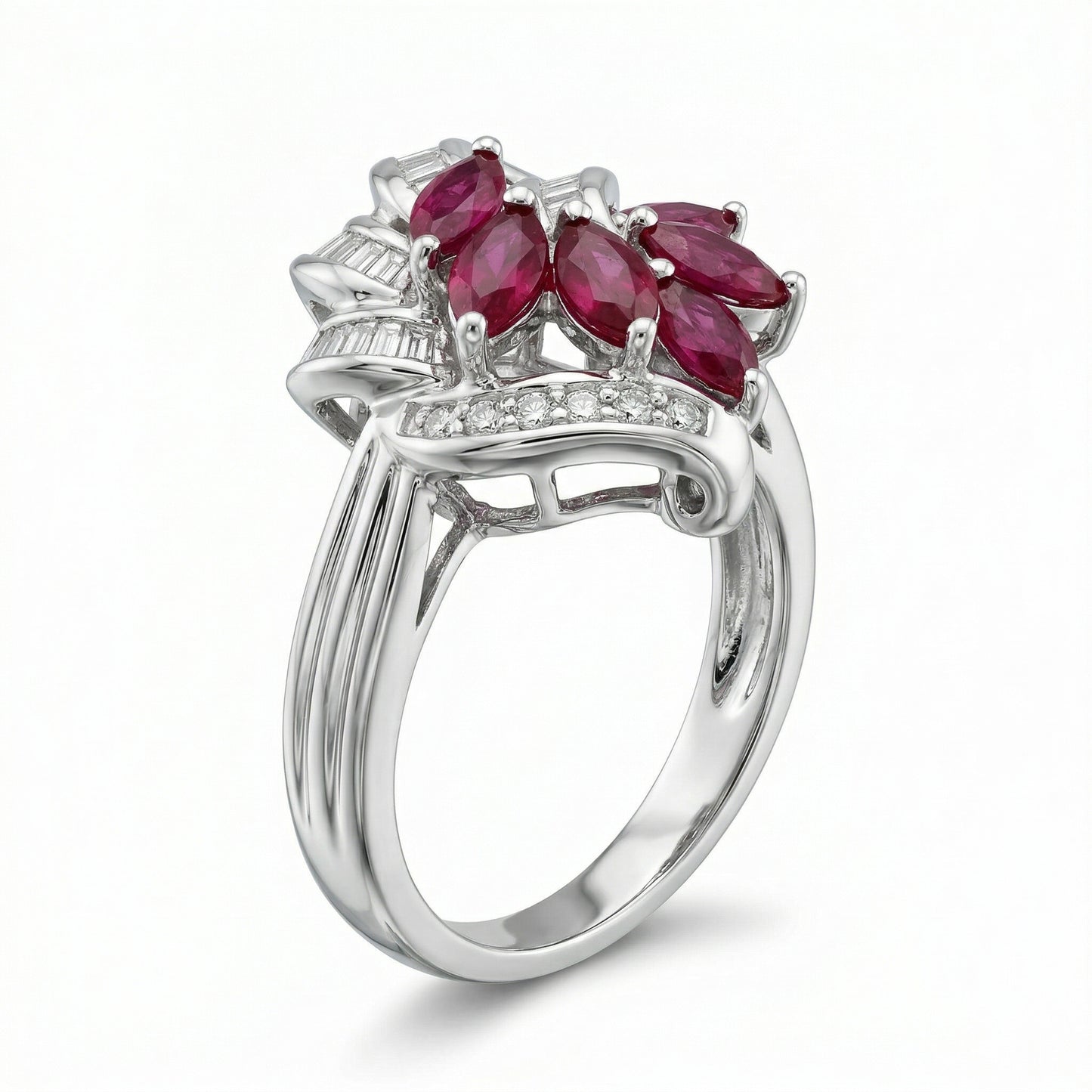 Ruby Flower Ring
