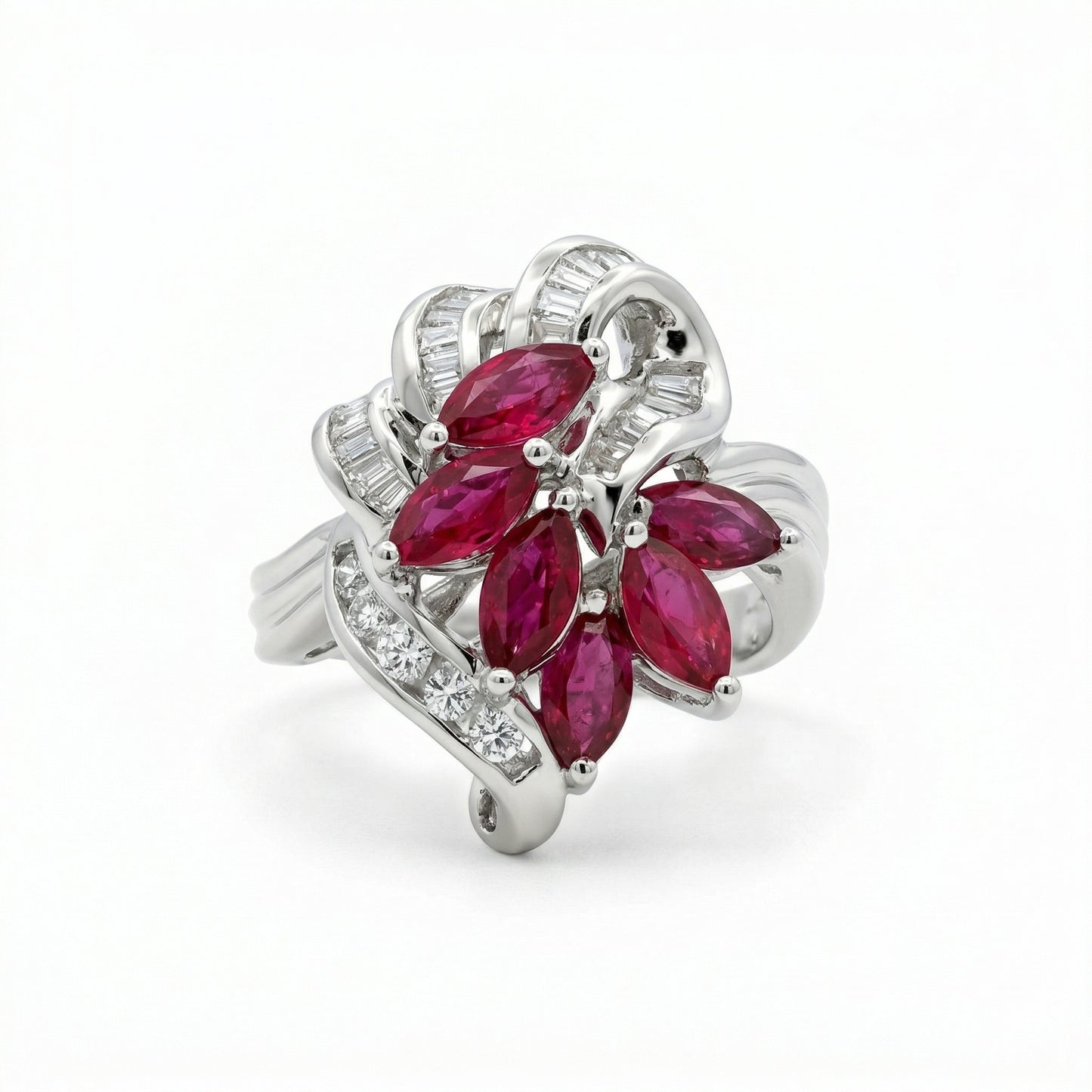 Ruby Flower Ring