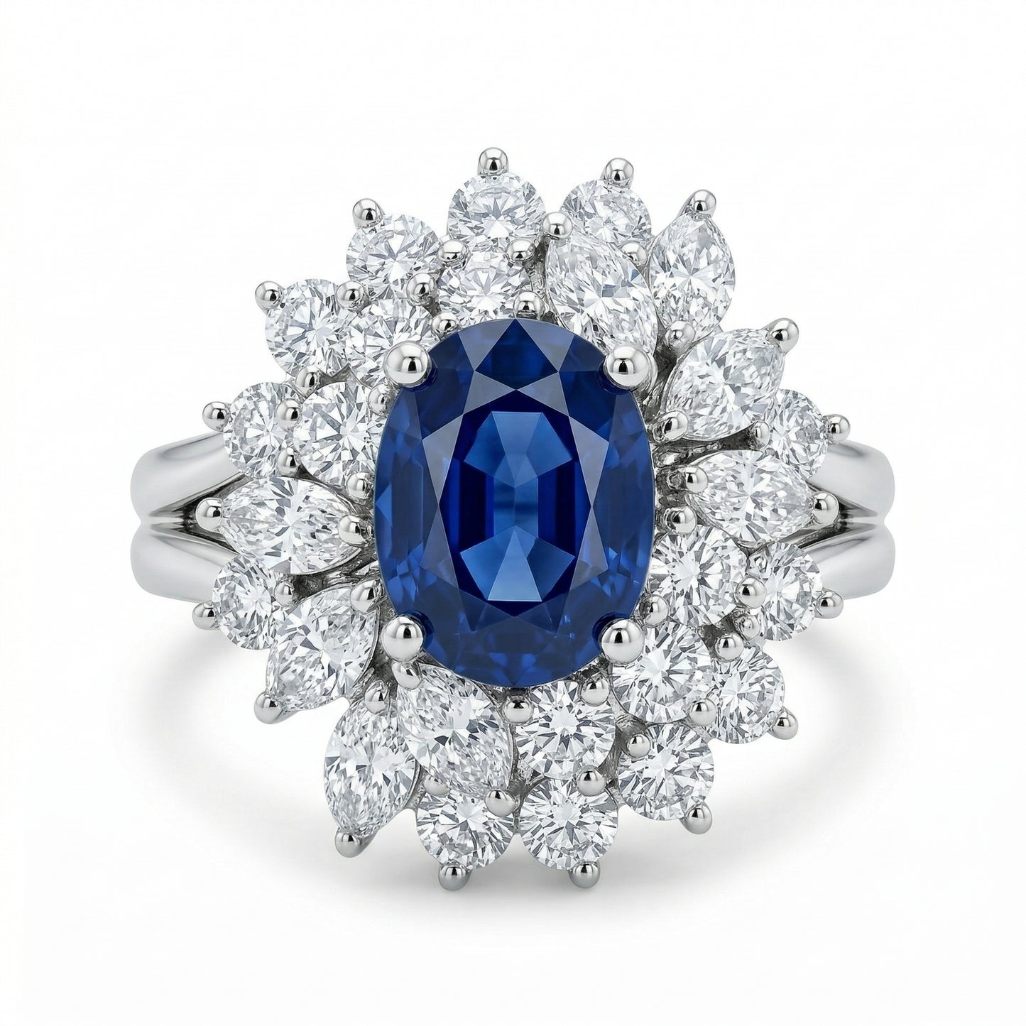 Sunflower Sapphire Ring