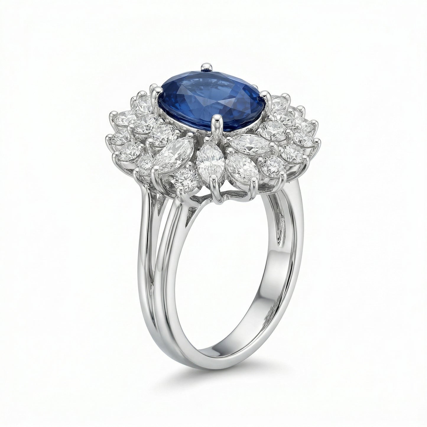 Sunflower Sapphire Ring