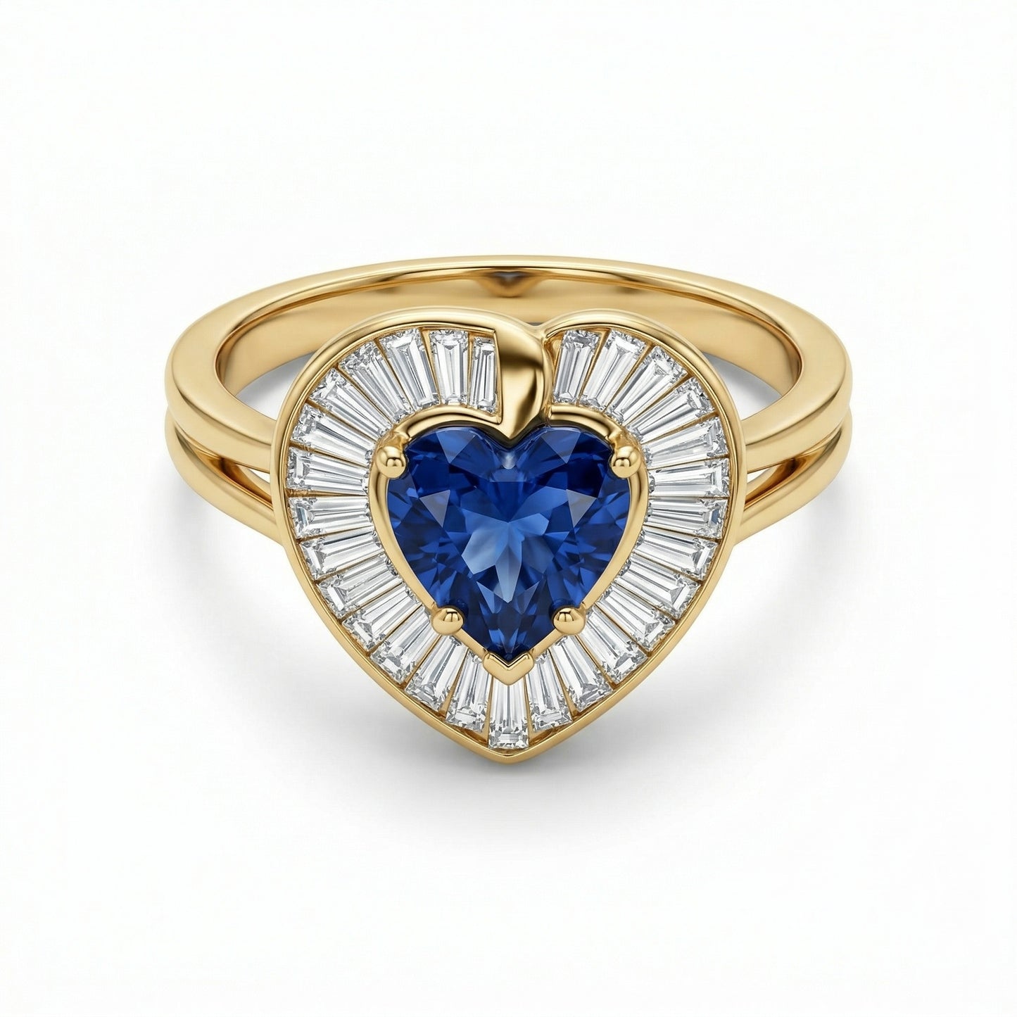 Sapphire Heart Ring