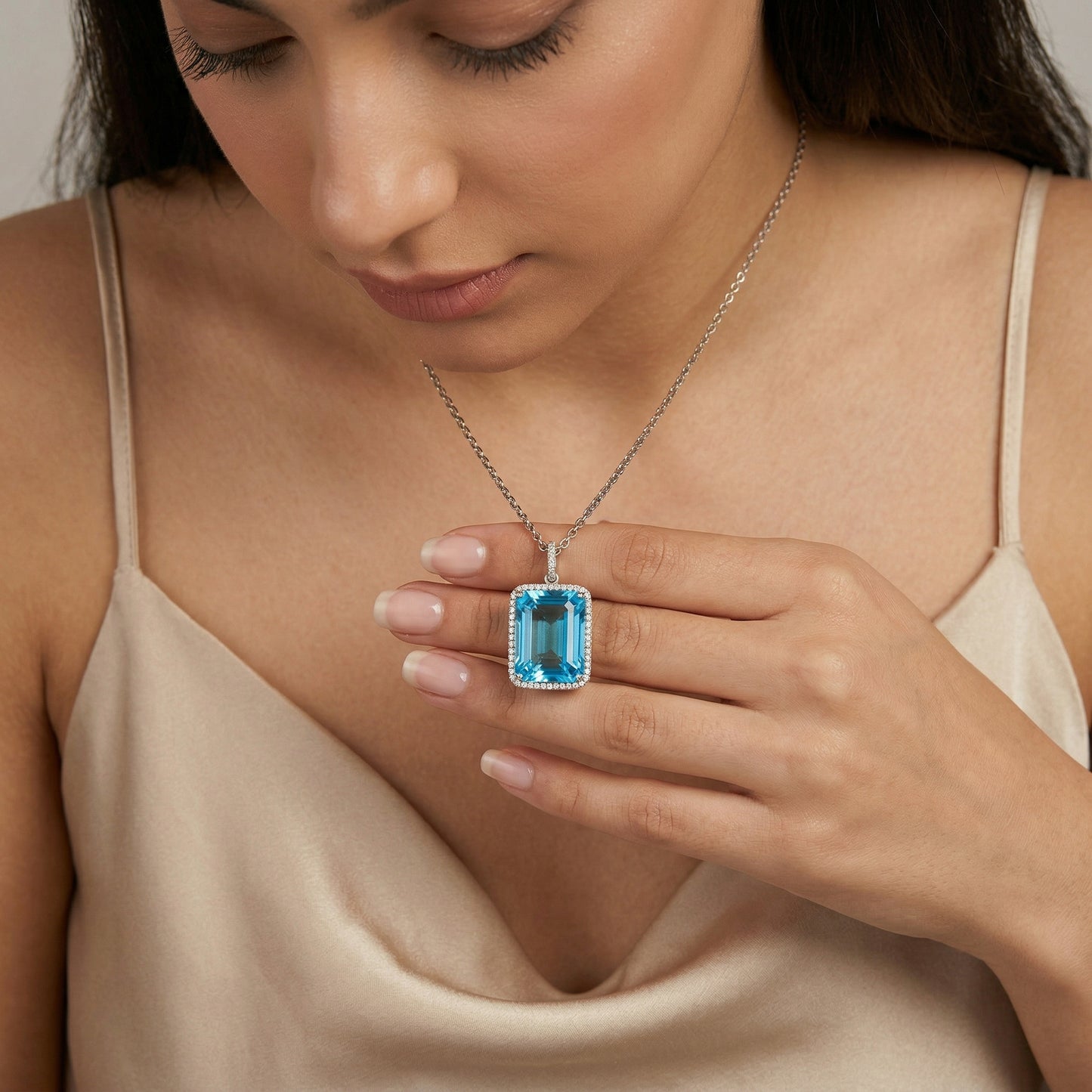 24.34 carat Blue Topaz Pendant