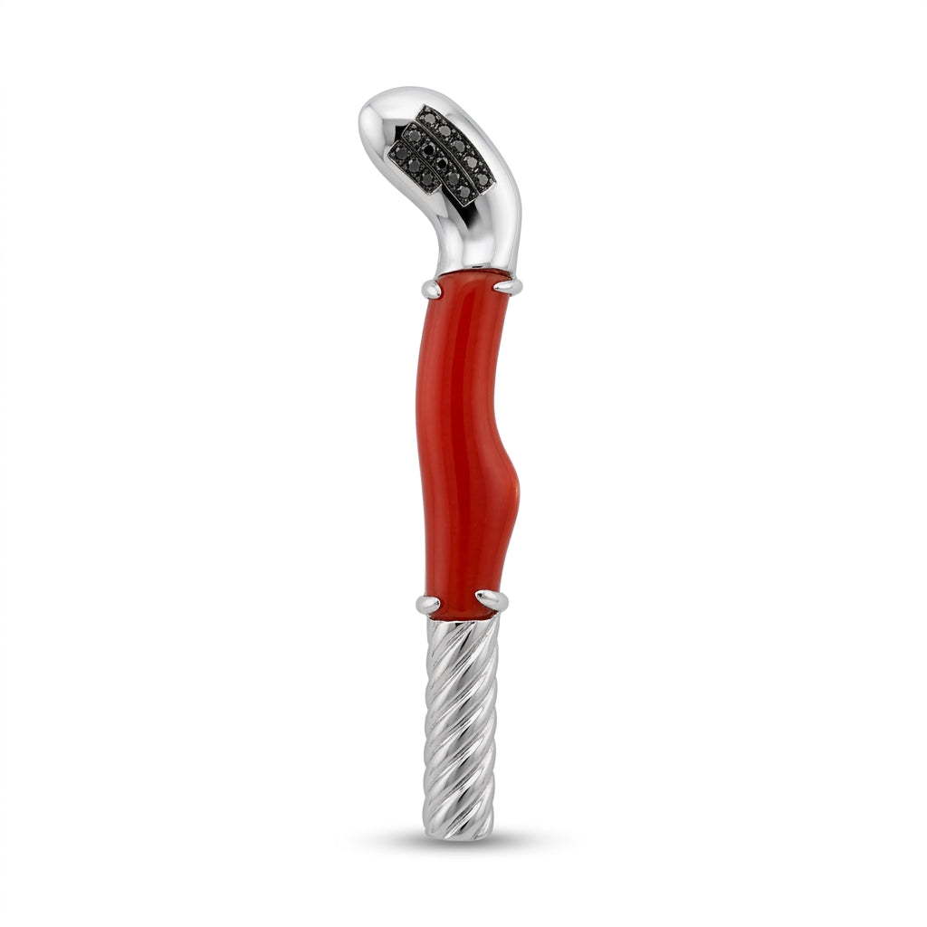 Coral Golf Club Brooch