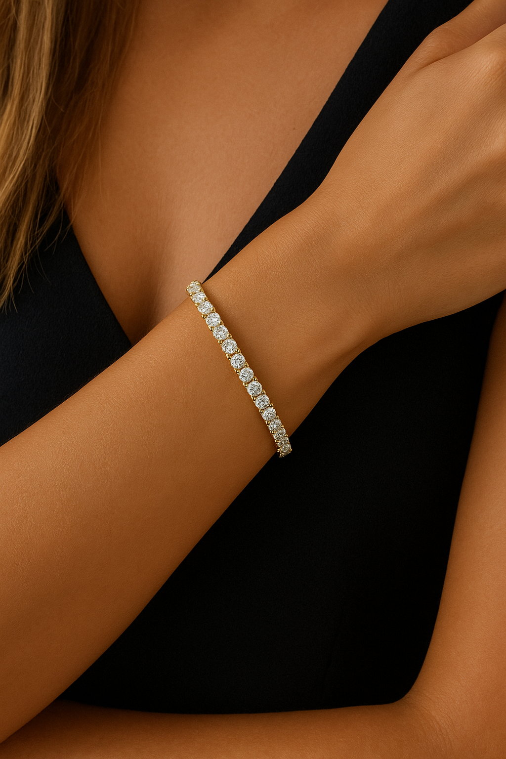 Lab Diamond Flexible Bangle