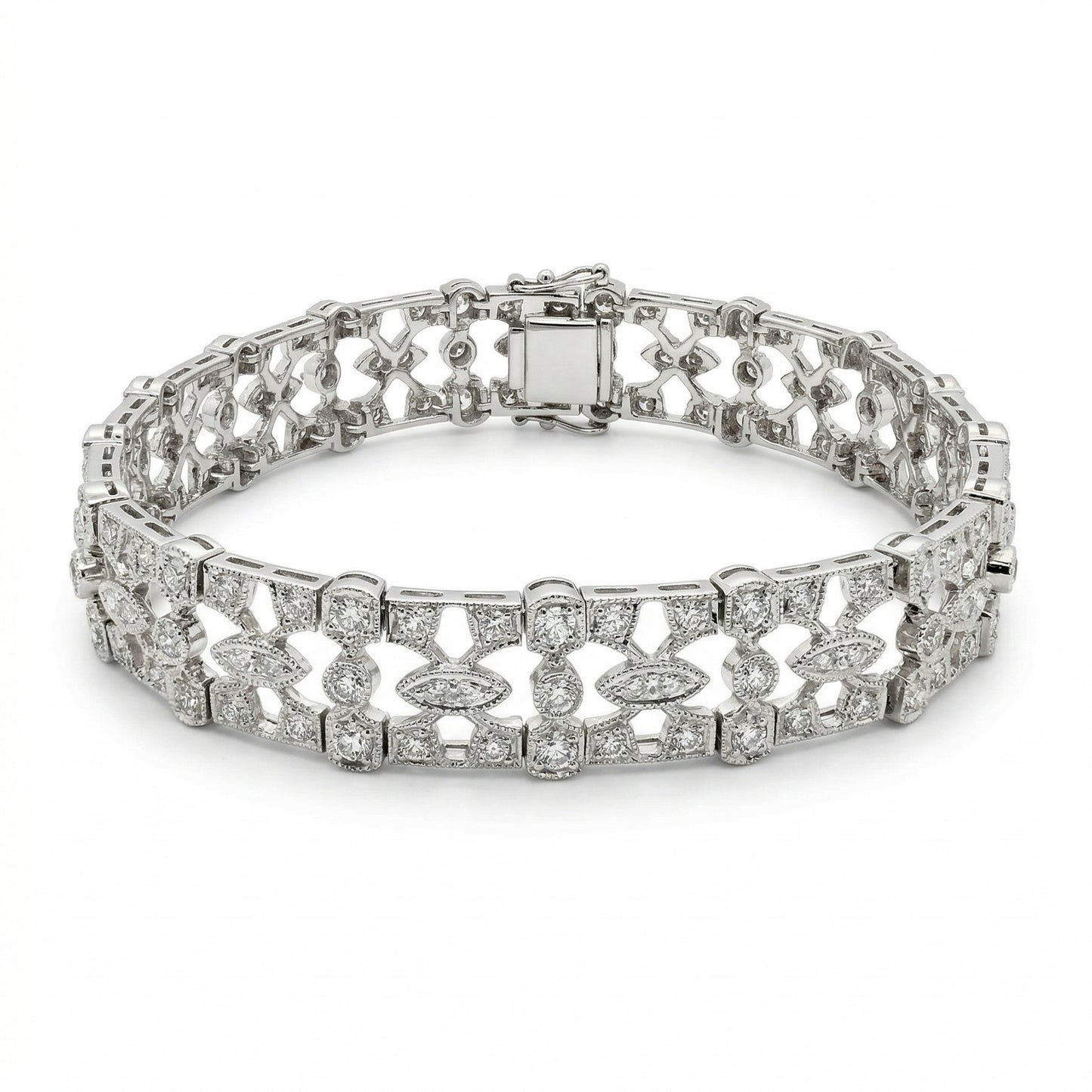 Vintage Diamond Stiff Bracelet