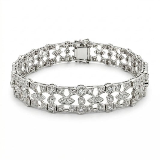 Vintage Diamond Stiff Bracelet