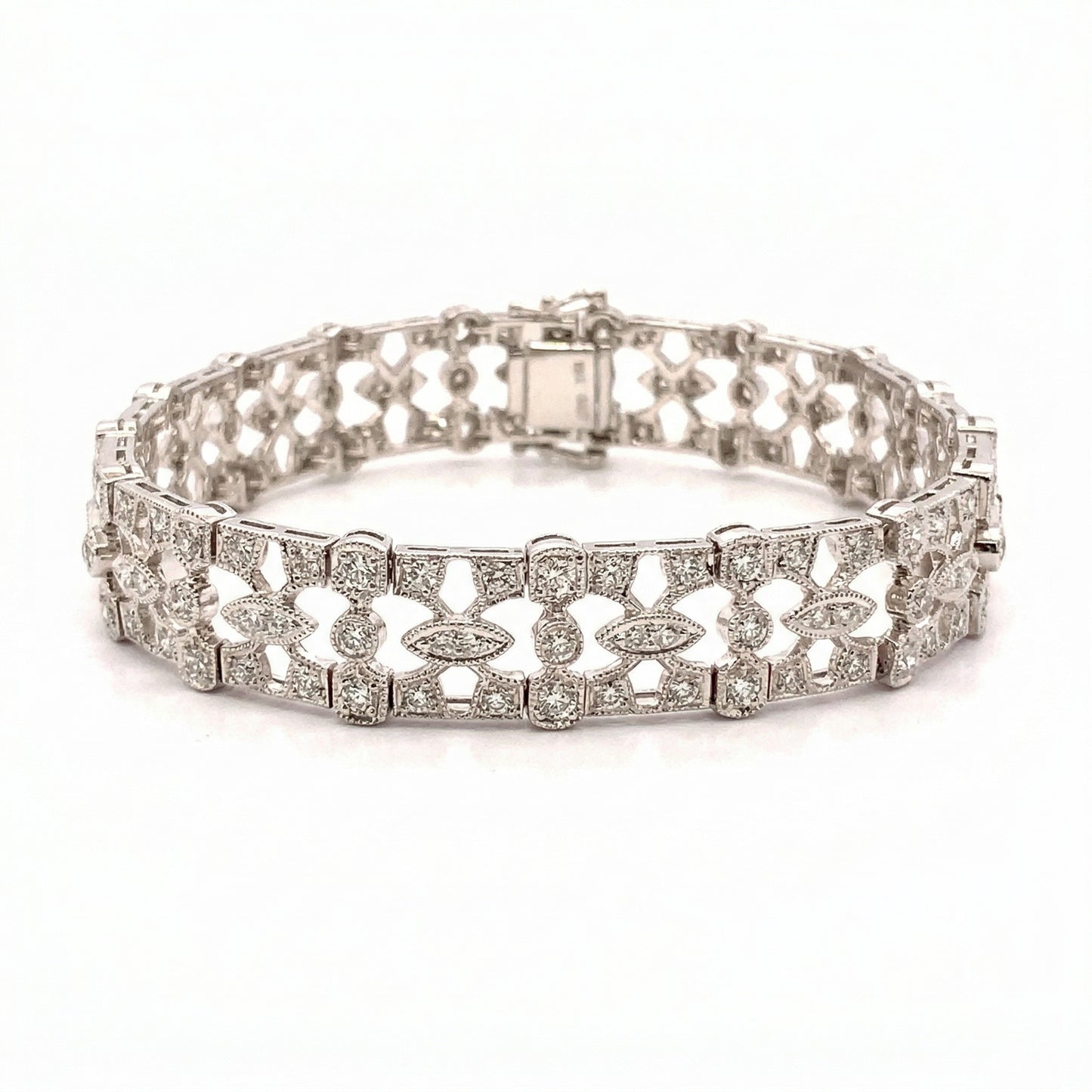 Vintage Diamond Stiff Bracelet
