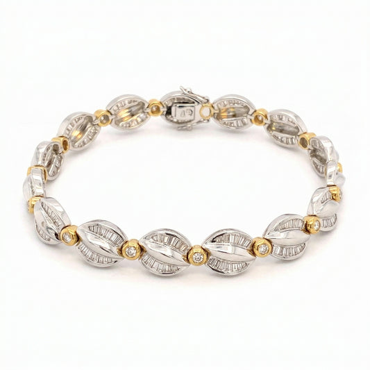2-Tone Vintage Diamond Bracelet