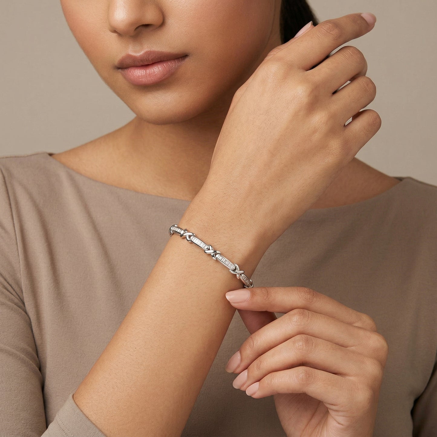 Vintage Diamond Bow Bracelet
