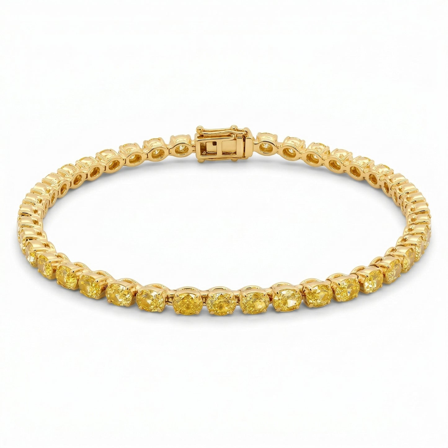 Oval Yellow Diamond Bracelet