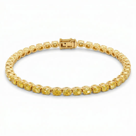 Oval Yellow Diamond Bracelet