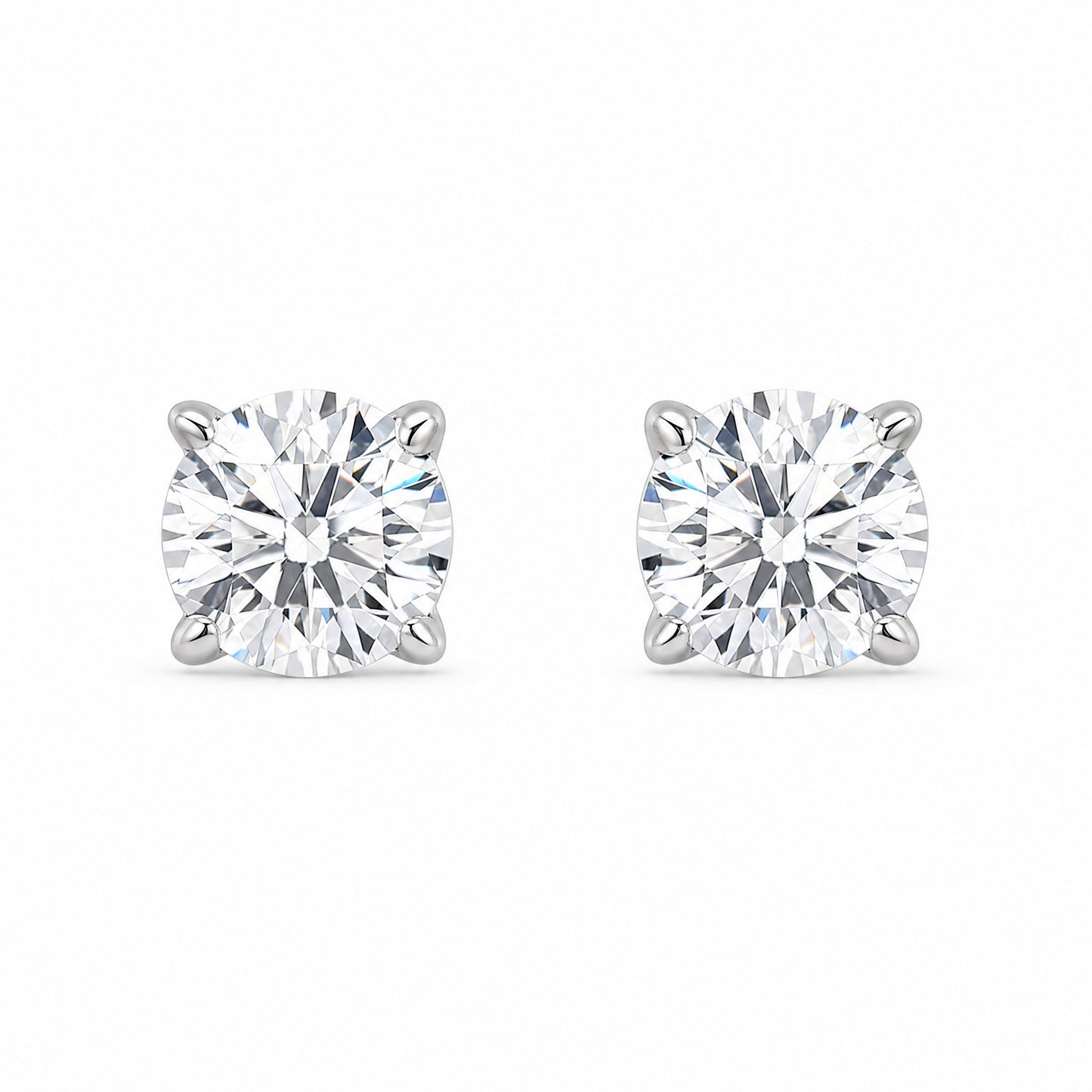 DECA0989W-SB W-1 frontal pair round diamond screw back stud earrings white gold