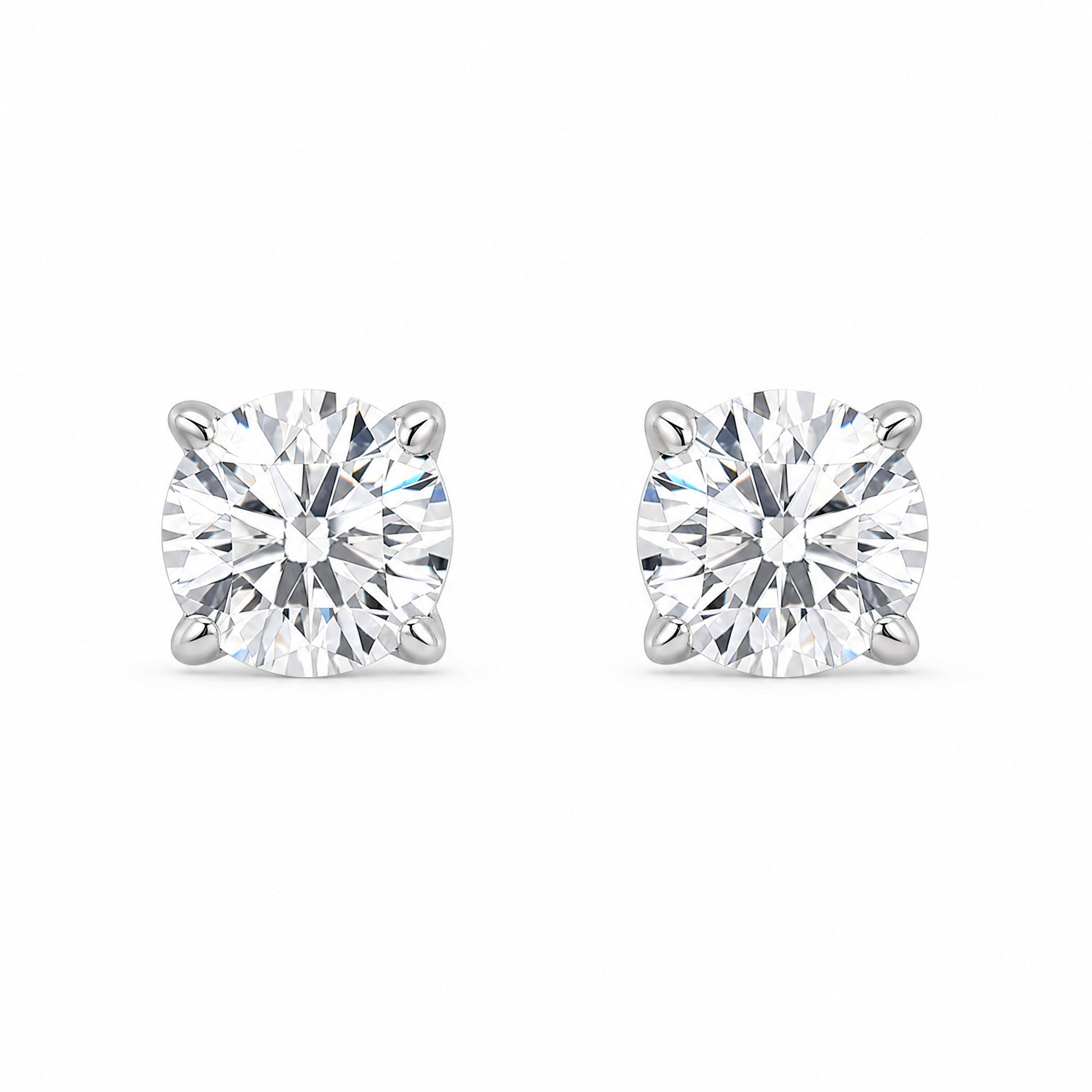 DECA0989W-SB W-1 frontal pair round diamond screw back stud earrings white gold