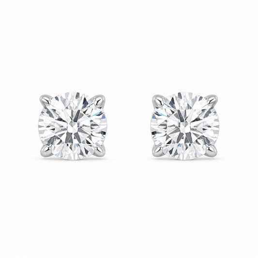 DECA0989W-SB W-1 frontal pair round diamond screw back stud earrings white gold