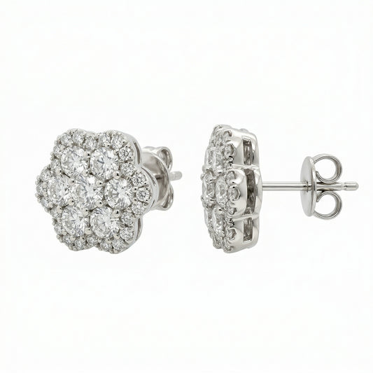 Diamond Cluster Studs